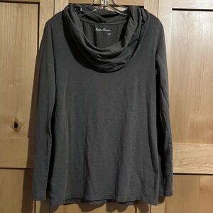 Eddie Bauer Charcoal Cowl Neck Top